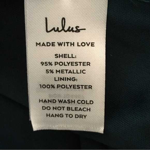 Lulus Ailey Gold and Teal Blue Skater Dress - Picture 6 of 6